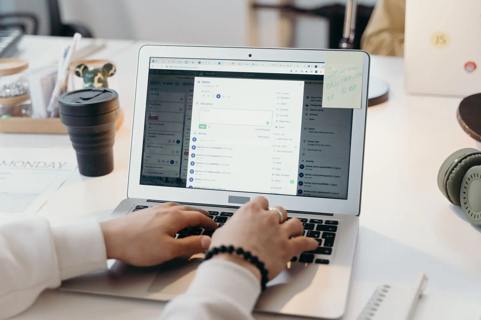 An email inbox open on a laptop